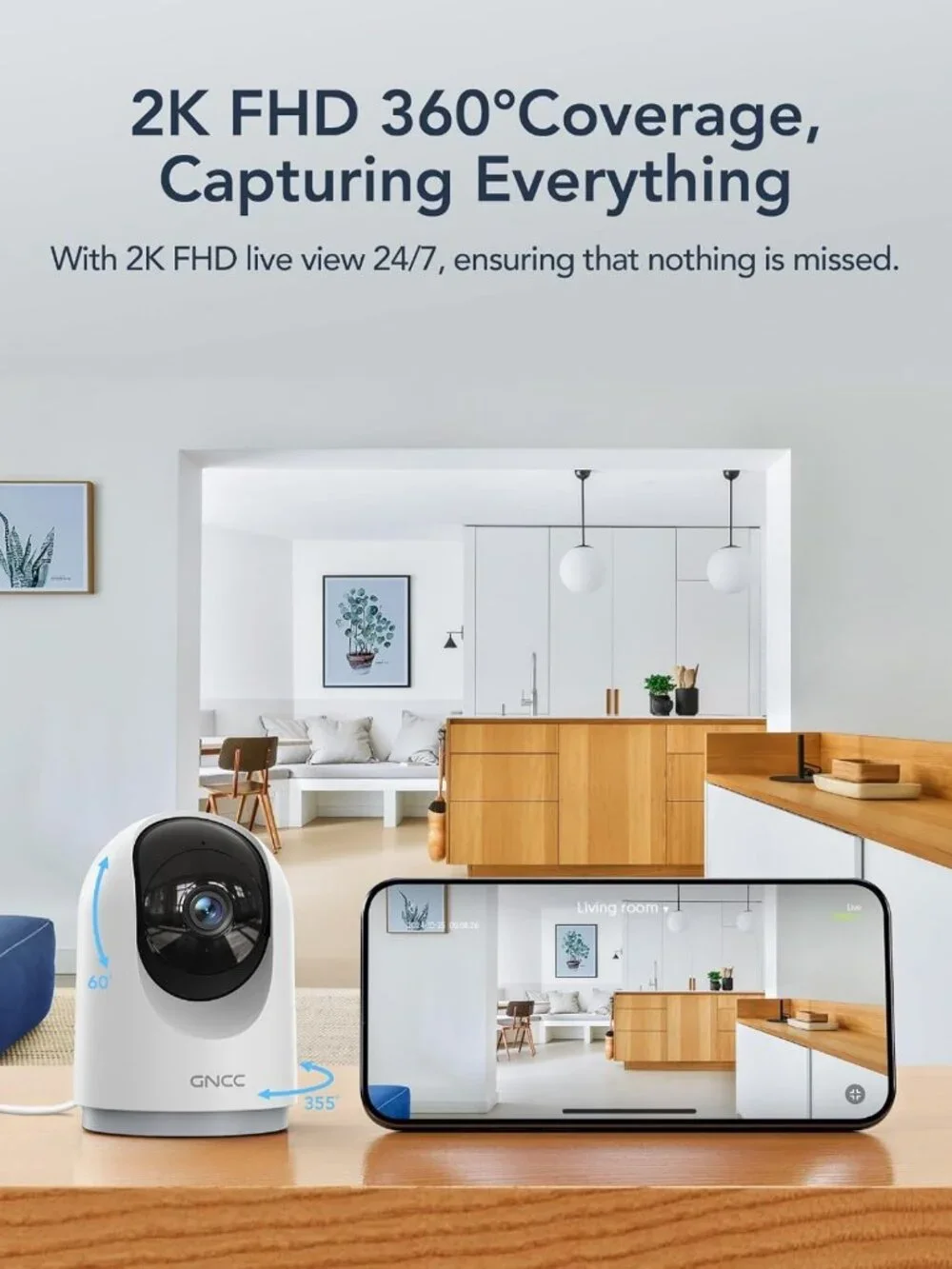 5G Indoor Security Cameras for Home - Pet/Dog/Baby Monitoring, 4-Pack with App